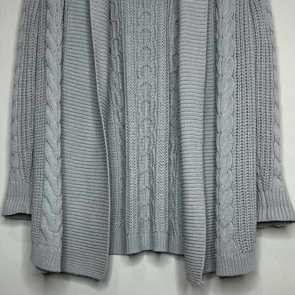 Haven Well Within Gray Heavyweight Open Cardigan Sweater Size M Talbots - Picture 3 of 8